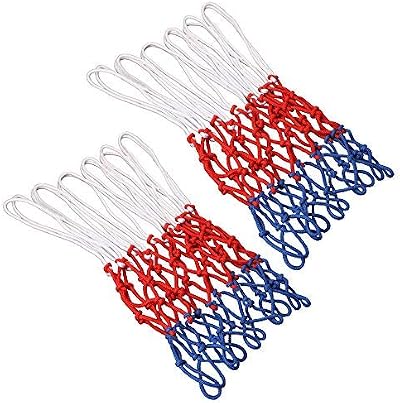 GTIWUNG 2 Pack Ultra Heavy Duty Basketball Net Red White Blue 12 Loops