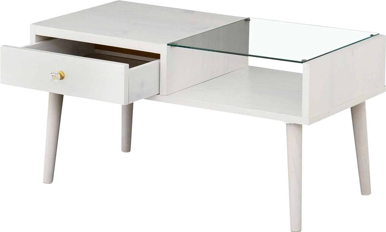 Amazon Co Jp ガラス テーブル おしゃれ 白 リビングテーブル ホワイト ホーム キッチン