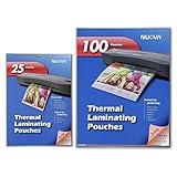Nuova 5 Mil Thermal Laminating Pouches 9 x 11.5 Inches, Letter Size, 100-Pack and 5 Mil Thermal Laminating Pouches 5 x 7-Inches, Photo Size, 25-Pack Bundle