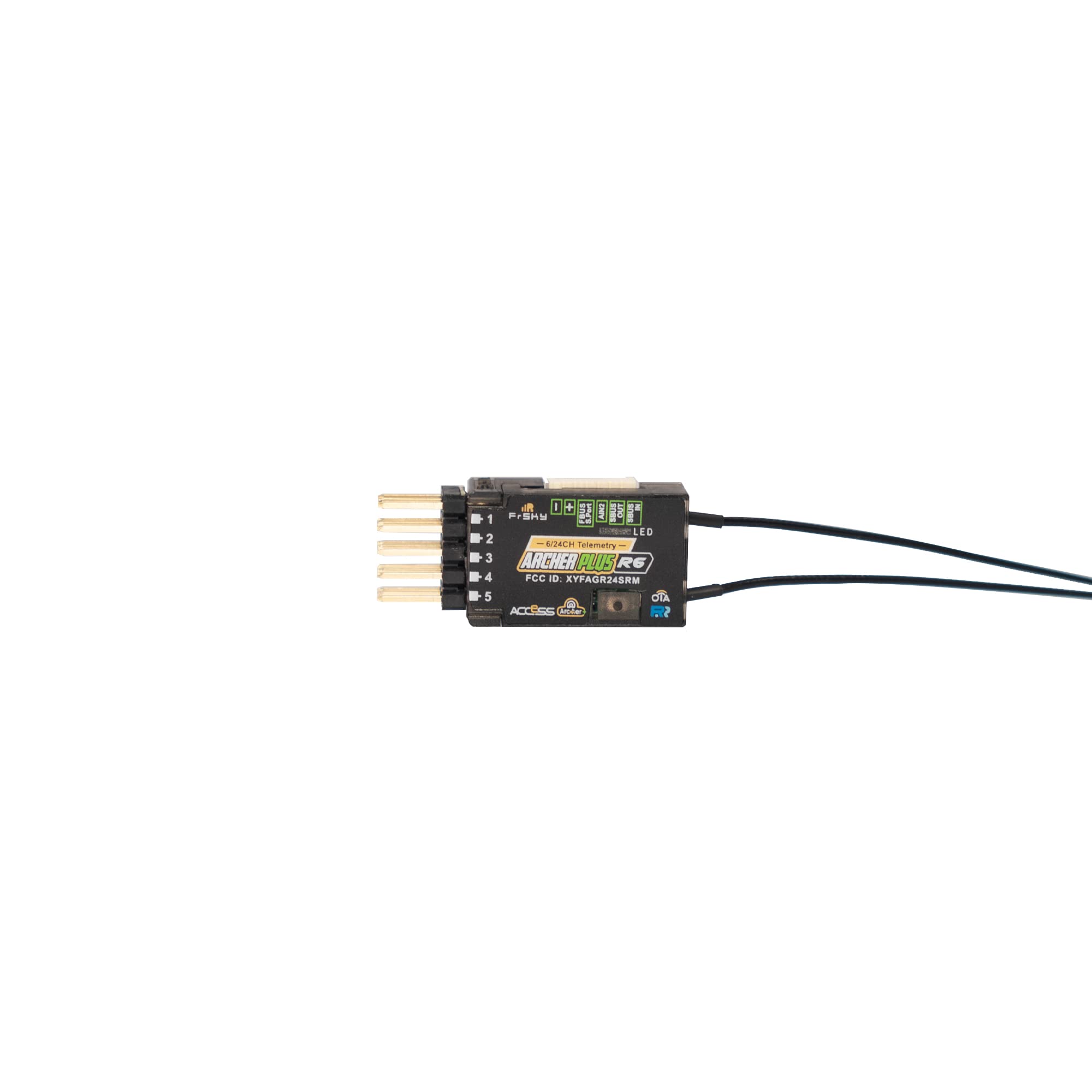 FrSky Archer Plus R6 Receiver 6 PWM Channels, 24 SBUS Channels, Supports Signal Redundancy & Telemetry for Remote Control