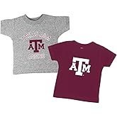 Two Feet Ahead Pack of 2 Toddler Short Sleeve T-Shirts Tee College Licensed Shirt