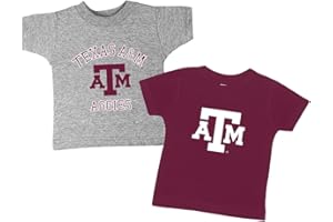 Two Feet Ahead Pack of 2 Toddler Short Sleeve T-Shirts Tee College Licensed Shirt