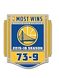Golden State Warriors 2016 NBA Most Wins 73-9 Metal Collectors Lapel Pin