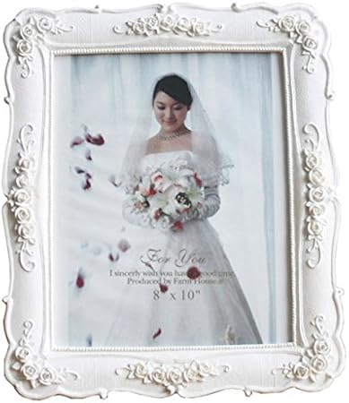 8/" x 10/" Impressions Grey Resin Photo Frame with Rose