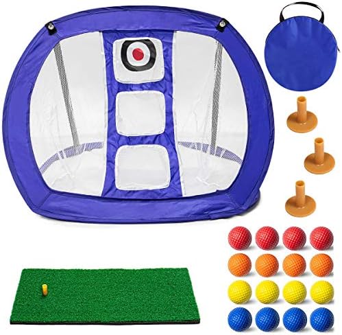 Golf Chipping Net with Putting Green,Golf Practice Net for Backyard,Indoor/Outdoor Golf Accessories for Chipping Accuracy & Swing Practice,Golf Chipping Net with 16 Ball and 3 Golf Tee Golf Chipping Net with Putting Green,Golf Practice Net for Backyard,Indoor/Outdoor Golf Accessories for Chipping Accuracy & Swing Practice,Golf Chipping Net with 16 Ball and 3 Golf Tee