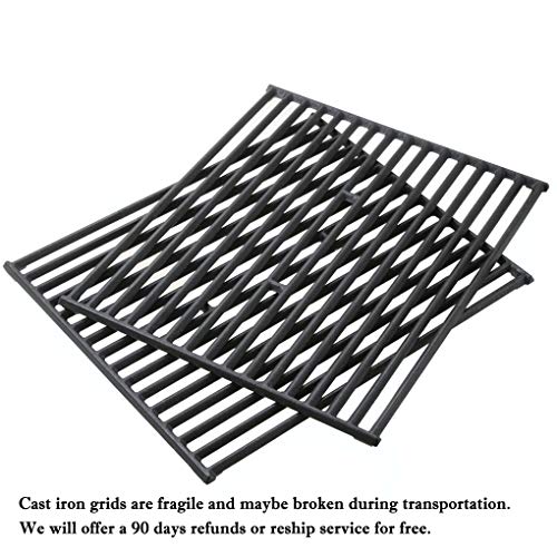 Hisencn Set of 2 Matte Cast Iron Cooking Grid Replacement for Broil