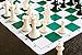 Quadruple Weight Tournament Chess Game Set - Chess Board Game with Staunton Ivory Chess Pieces, Green Silicone Chess Board