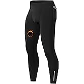 Moozava Thermal Compression Pants for Men Fleece Lined Running Leggings Cold Weather Sports Tights Base Layer with Pockets