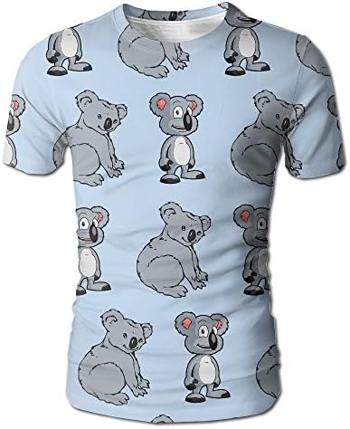 Cute Australia Koala Bears Men's Summer Fashion Short-Sleeve Crewneck T-Shirt Pullover