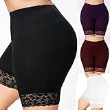 Womens Plus Size Lace Shorts JIN+D Elastic waist Sports Pants yoga workout jogging leggings
