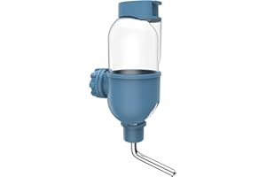 TOKAYIFE Pet Water Bottle for Cage Crate 17oz Water Dispenser for Small Animal Rabbit Guinea Pig Chinchilla Ferret Squirrel Hedgehog (Blue)