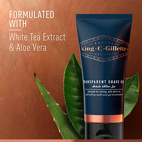 King C. Gillette Men’s Transparent Shave Gel with White Tea and Argan