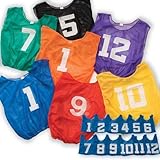 Adult Lightweight Numbered Scrimmage Vest, Gold