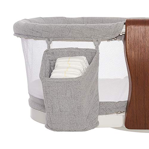 HALO BassiNest Swivel Baby Soothing Center, Vibration and Sound, Luxe Series, Dove