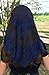Navy Blue veil lace mantilla Catholic church chapel Mass - Large