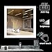 36 Inch Square LED Mirror for Bathroom with Dimmable Lights, Smart Mirror Anti-Fog Function, IP67 Waterproof, Bright White Light for Makeup or Shaving