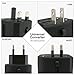 Parboo Universal World Travel Adapter,Over 150 Countries & USB Power Adapter for iPhone, Android,Black