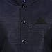 Men's Silk Nehru Jacket Sleeve Less Traditional Indian Waistcoat (Blue, L)