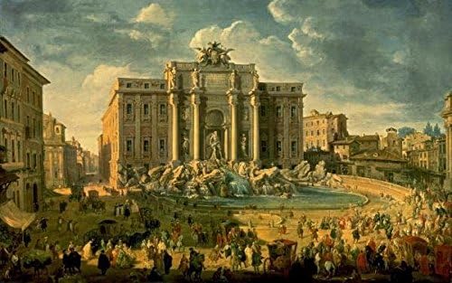 Giovanni Paolo Pannini - The Trevi Fountain In Rome Art Print