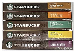 Starbucks by Nespresso Paquete de variedades favoritas 50 unidades (versión  internacional) : Todo lo demás - Amazon.com