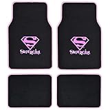 Supergirl DC Comics Logo Front & Rear Seat Car Truck SUV Carpet Floor Mats - 4PC