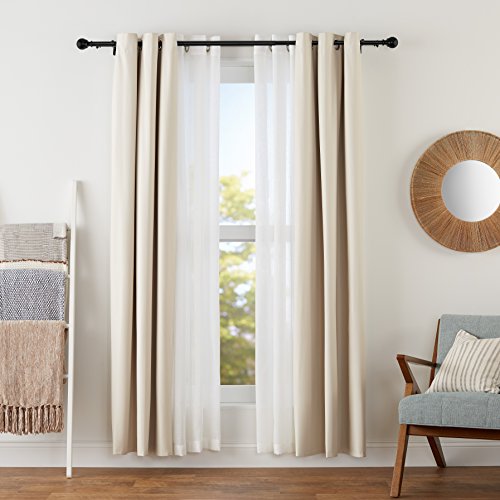 5 AmazonBasics+Double+Curtain+Round+Finials