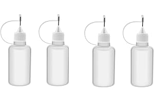 Precision Applicator Bottle with Tip, Needle Tip Quilling Glue Liquid Applicator Bottle for DIY Paper Craft (4PCS) (50 ml)