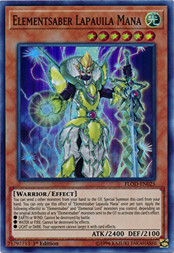 Elementsaber Lapauila Mana - FLOD-EN025 - Super Rare - 1st Edition - Flames of Destruction