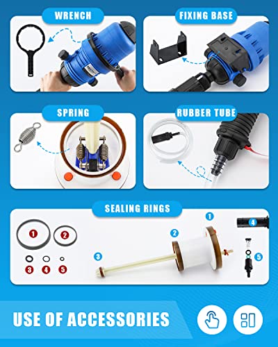 NEWTRY 0.4% ~ 4% Fertilizer Dispenser, Chemical Fertilizer Injector, Fertilizer Injector Adjustable Water Dispenser Liquid Chemical Doser 4.4~660.43 Gallons/H