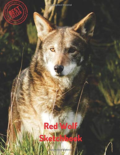 Red Wolf Sketchbook Blank Paper For Drawing Doodling Or
