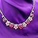 Glamorousky Elegant Rose Necklace with Pink Austrian Element Crystals