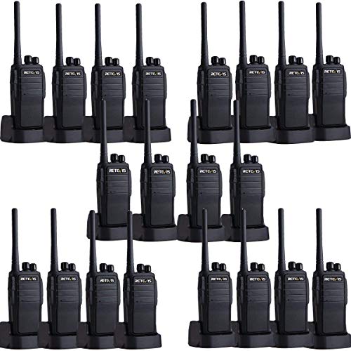 Retevis RT21 2 Way Radios UHF Long Range Two-Way Radios 16CH CTCSS/DCS VOX Scan Squelch Rechargeable Walkie Talkies Adult (20 Pack)