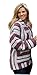 Baja Joe Striped Woven Eco-Friendly Jacket Coat Hoodie (Medium, Burgundy)