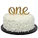 INNORU One Cake Topper 1st First Birthday Cake Decoration Double Sided Gold Glitter Stock
