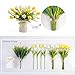 YILIYAJIA Artificial Tulips Flowers with Ceramics Vase Fake Tulip Bridal Bouquets Real Touch Flowers Arrangement for Home Table Wedding Office Decoration(Yellow&Beige)