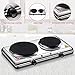 Homeleader Hot Plate for Cooking Electric, Double Burner with Adjustable Temperature Control, 2200W