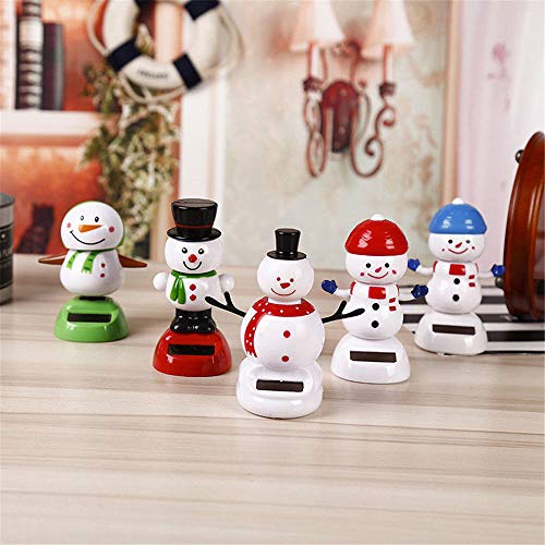 image for POTENCO ABS Solar Powered Dancing Christmas Santa Claus Snowman Decora