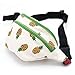 Fanny Pack Pineapple Hip Bag Waist Bag Canvas Bum Belt Hip Pouch Bags Purses Festival (Green)
