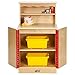 ECR4Kids Birch Pretend Play Kitchen Cupboard Playset for Daycare, Natural