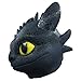 How to Train Your Dragon Toothless Night Fury Head Mask Dinosaur Costume Latex Mask Navy Blue