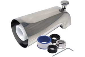 EZ-FLO 5-1/8 Inch Universal Tub Spout with Diverter, Brushed Nickel, 15068