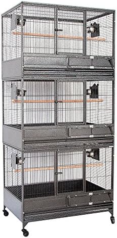 Triple Stackers Breeding Bird Parrot Cage Aviary W36 X D25 X H79.5