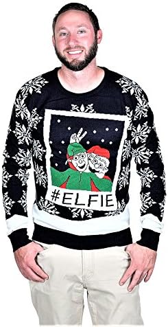 RWB Unisex Elfie Ugly Christmas Sweater Navy
