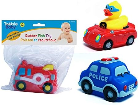 Tootsie Baby Squeaker Fun Cars Bathing Toys - Set of 3