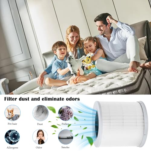 Replacement Filter For Xiaomi Smart Air Purifier 4 Compact, 3 in 1 H13 True HEPA and Activated Carbon Replacement Air Filter, 2 Pack