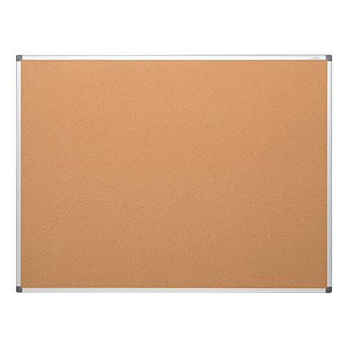 Learniture LNT-127-2436-SO Natural Cork Board w/Aluminum Frame, Brown - Thumbnail 4