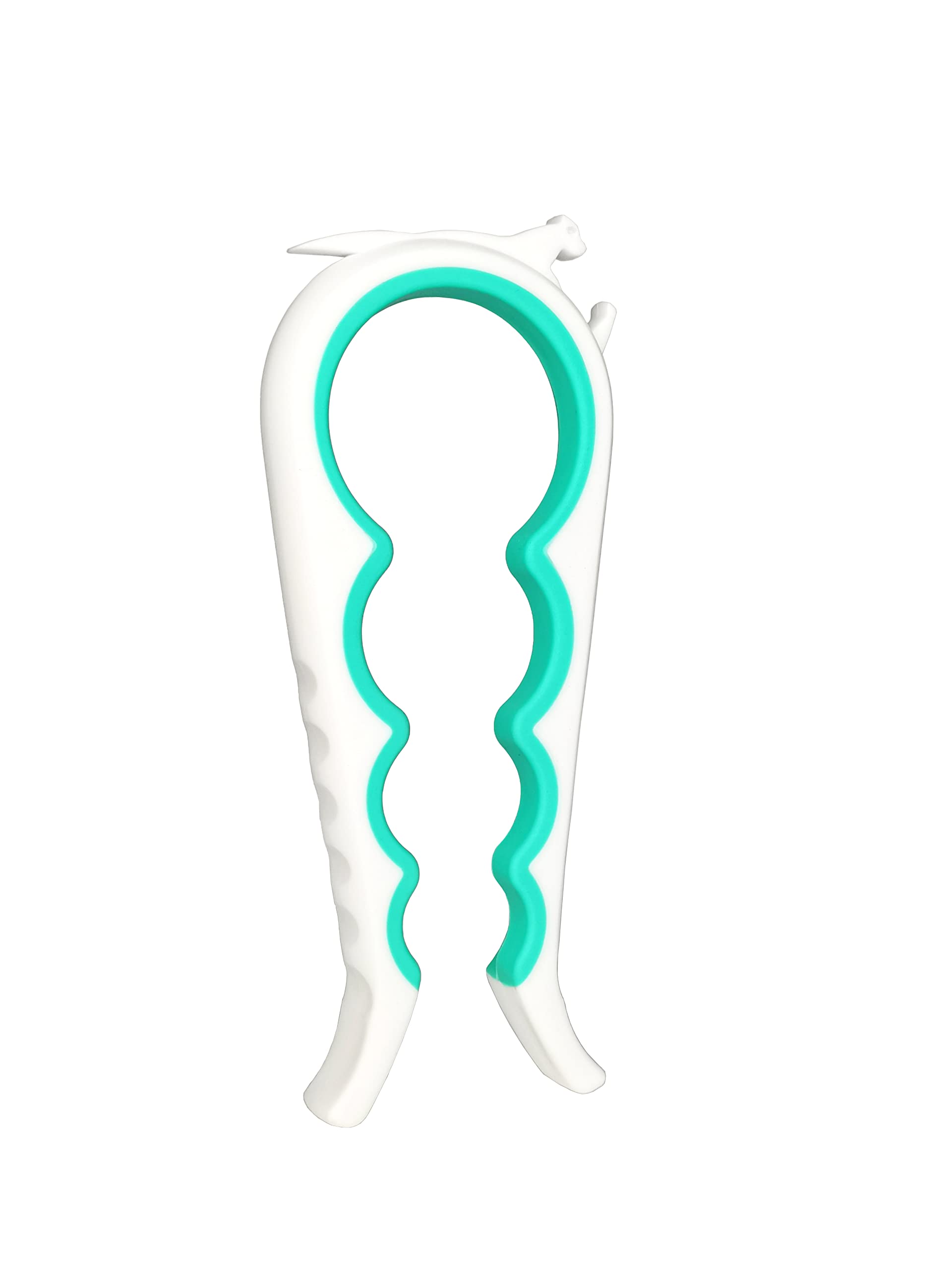 Otstar Jar Opener Bottle Opener and Ring Pull Can Opener for Weak Hands Arthritis Hands, Elderly(White and Cyan)