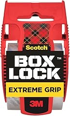 Scotch Box Lock Packing Tape, Clear, Extreme Grip Box Packaging Tape for Shipping and Mailing, 1.88 in x 1000 in, 1 Refill Ro