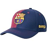 Icon Sports Official FC Barcelona Blaugrana Two-Tone Baseball Cap | Adjustable Strap with Buckle Closure | Embroidered FCB Crest & Barça Side Logo for Men & Women