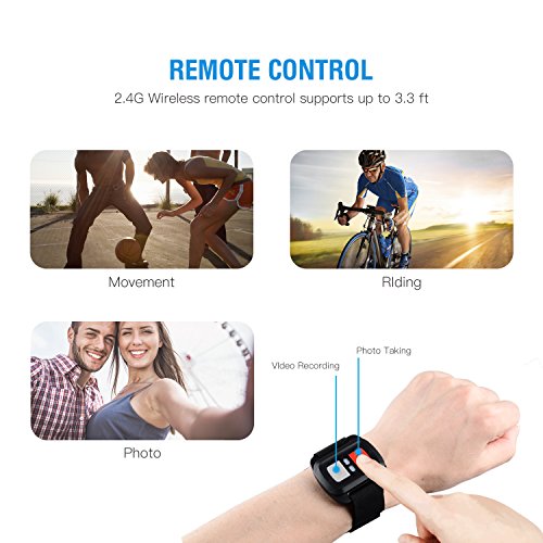 Action Camera 4K ACTMAN Touch Screen 16MP Sony Sensor Underwater Waterproof Camera WiFi Sports Cam with Remote control 2 Batteries and Mounting Accessories Kit Compatible With GoPro - Thumbnail 4
